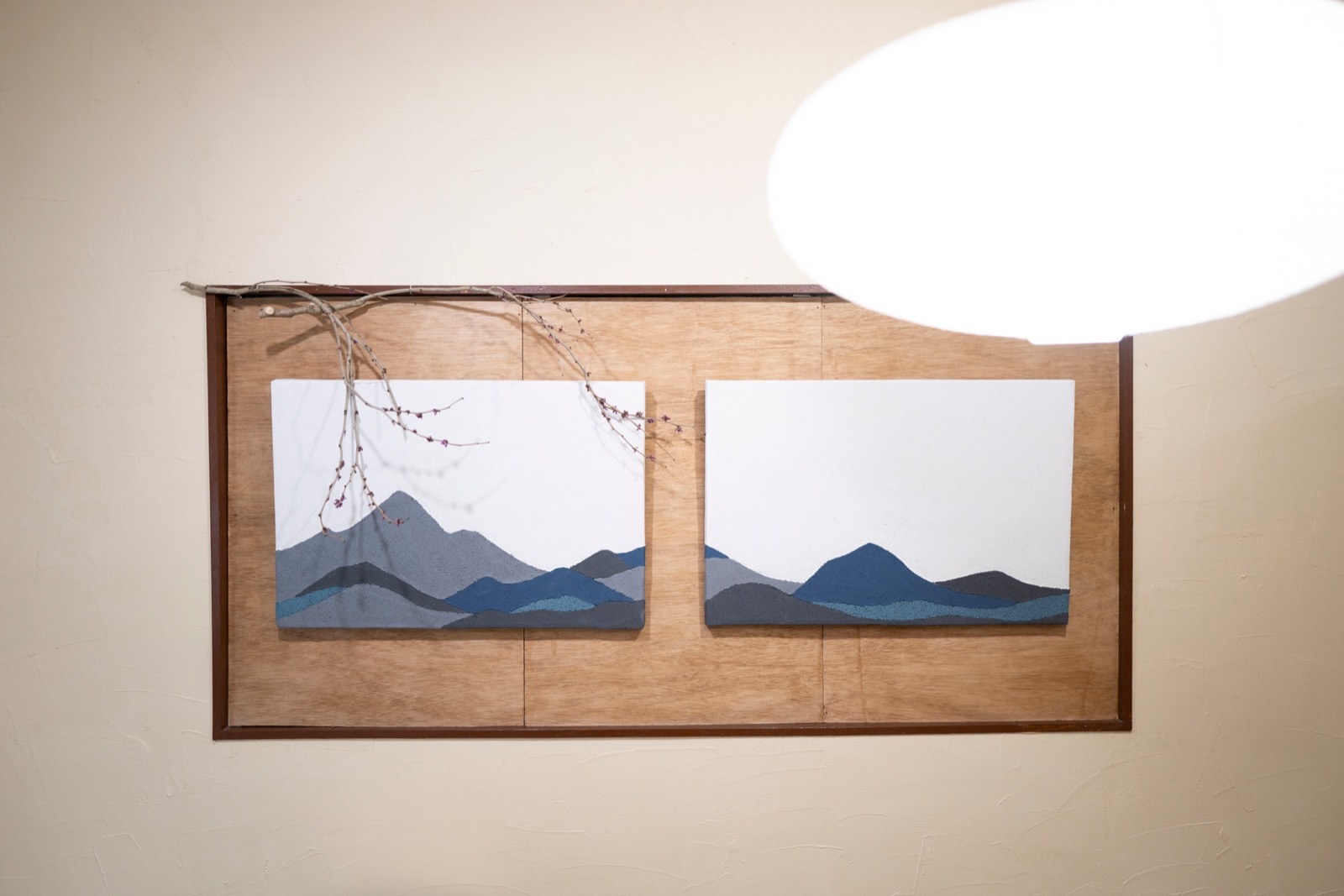 Japanese mountain paintings wall art